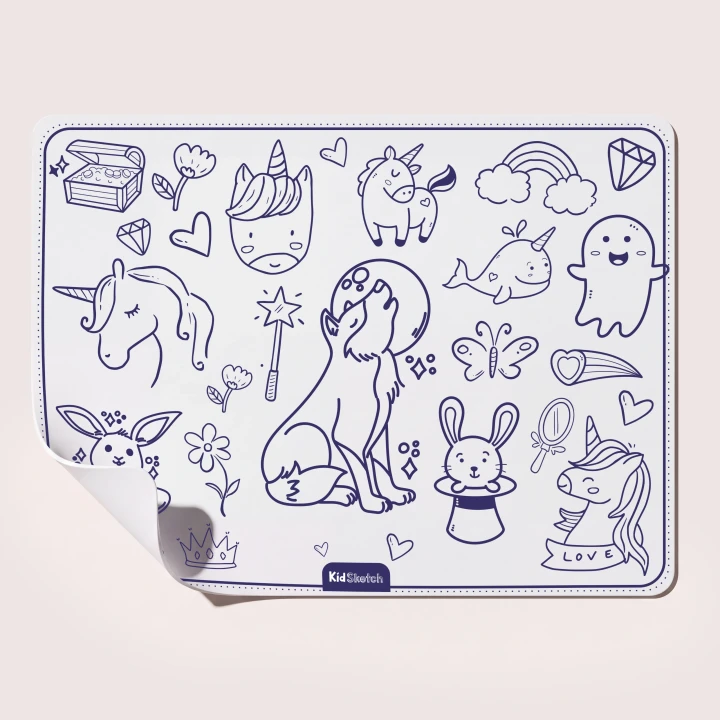 Kidinex Kid Sketch Magic Forest – mata do kolorowania z motywem magicznego lasu