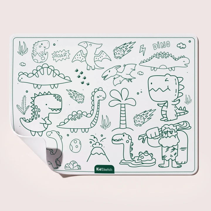 Kidinex Kid Sketch Dinosaur – mata do kolorowania z motywem dinozaurów