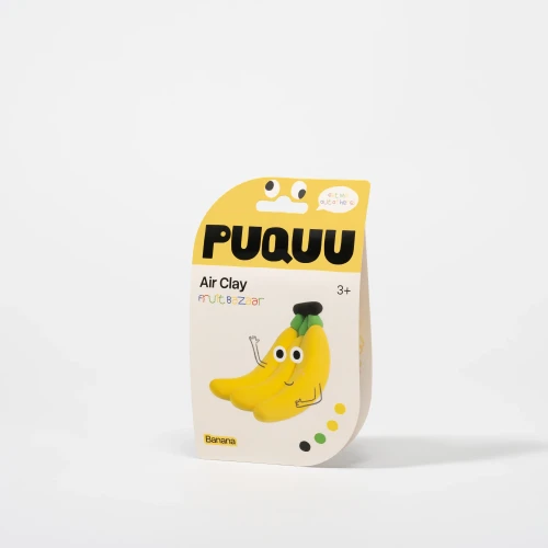PUQUU Air Clay Banan: opakowanie masy plastycznej Fruit Bazaar
