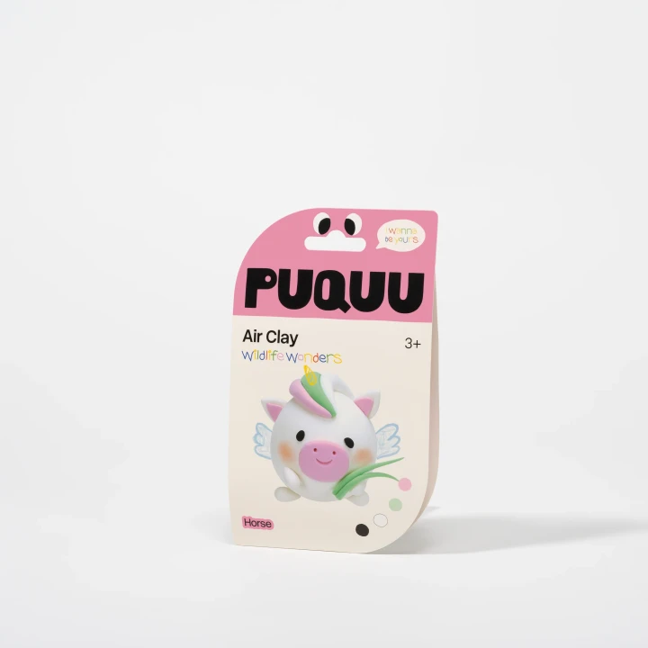 PUQUU Air Clay Koń: opakowanie zestawu Wildlife Wonders