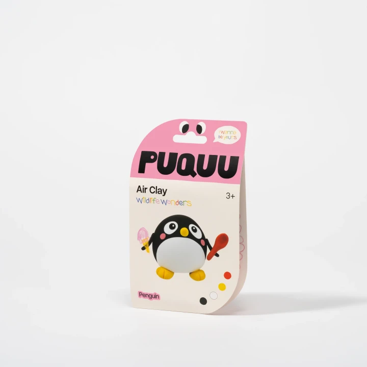 PUQUU Air Clay Pingwin: opakowanie zestawu Wildlife Wonders