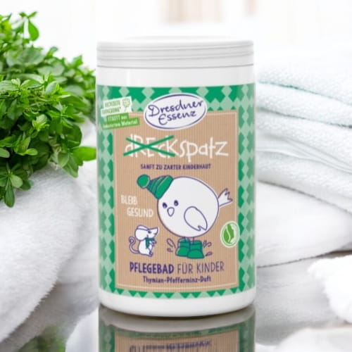 Dresdner Essenz Dreckspatz Bądź zdrów – naturalna sól do kąpieli dla dzieci 400 g