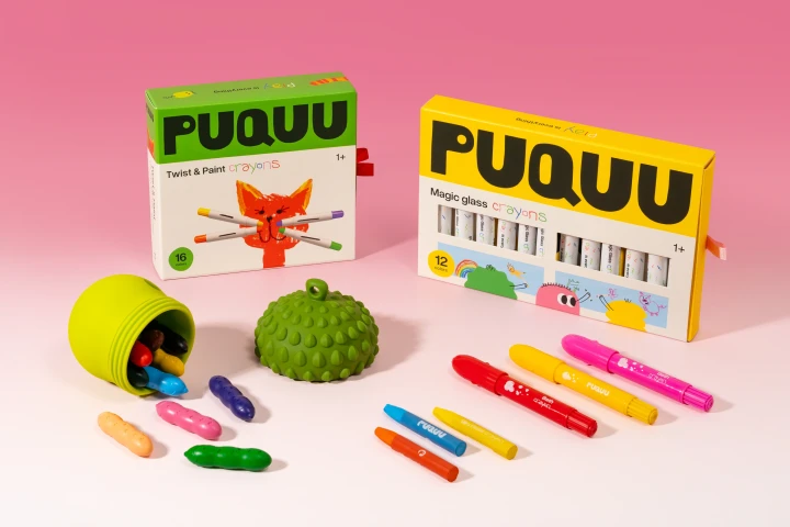 PUQUU Twist &amp; Paint i Magic Glass - aranżacja zestawów kredek