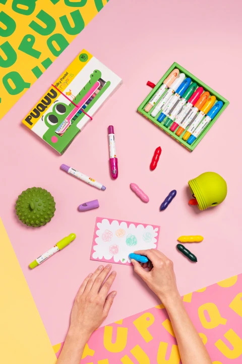 PUQUU Silky Pastel Crayons - zestaw wśród przyborów plastycznych
