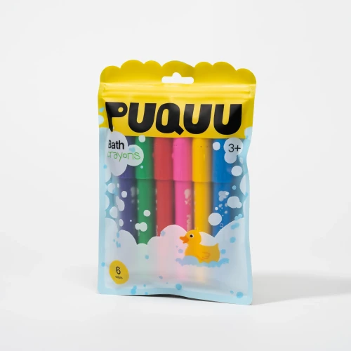 PUQUU Bath Crayons 6 kolorów, kredki do kąpieli w opakowaniu