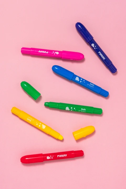 PUQUU Bath Crayons, sześć kolorowych kredek do kąpieli