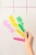 PUQUU Bath Crayons, różowe, żółte i zielone ślady kredek
