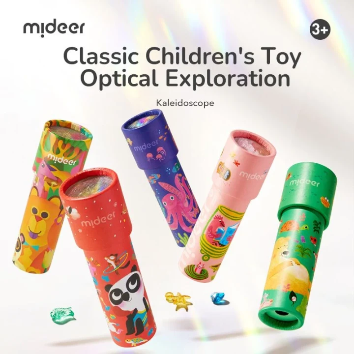 Kolekcja kalejdoskopów Mideer – różne motywy ilustracji