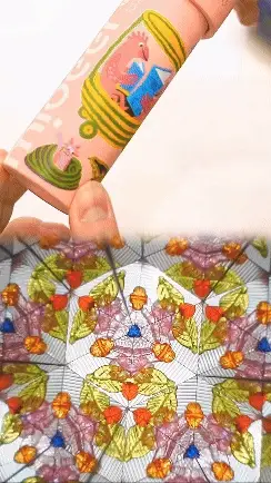 Kalejdoskop Mideer – obracanie tuby i zmiana wzorów
