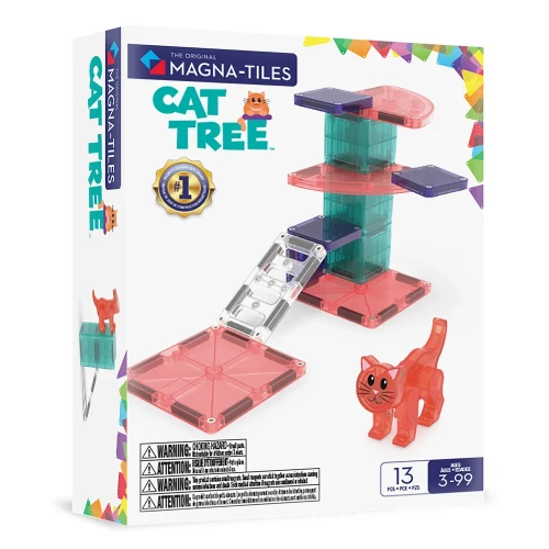 MAGNA-TILES Cat Tree klocki magnetyczne z kotkiem 13 elementów