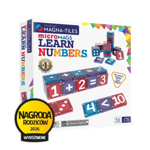 MAGNA-TILES microMAGS LEARN Numbers 56 elementów