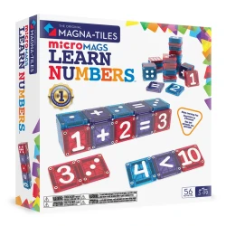 microMAGS LEARN Numbers – klocki magnetyczne do nauki liczenia 56 elementów