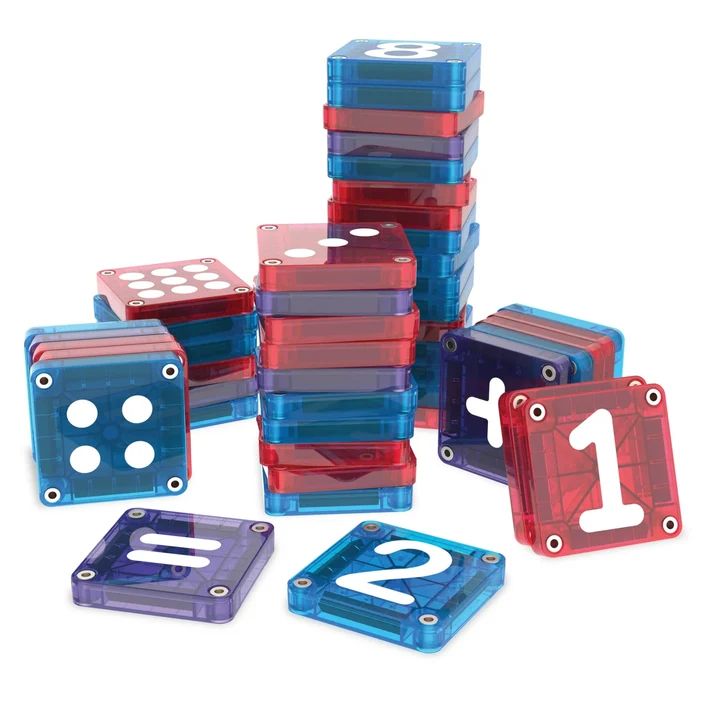 Budowanie z klocków MAGNA-TILES LEARN Numbers