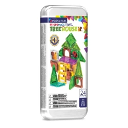 microMAGS Treehouse Travel – podróżne klocki magnetyczne domek na drzewie 24 elementy