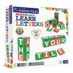microMAGS LEARN Letters – klocki magnetyczne z literami, 56 el.