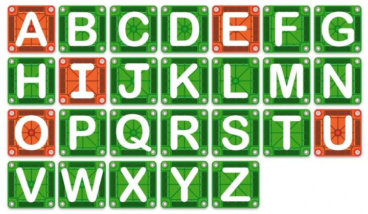 MAGNA-TILES microMAGS LEARN Letters – wielkie litery alfabetu A–Z