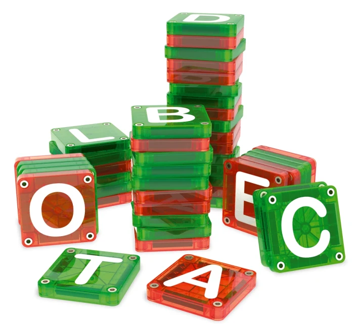 MAGNA-TILES microMAGS LEARN Letters – magnetyczne literki ułożone w stosy