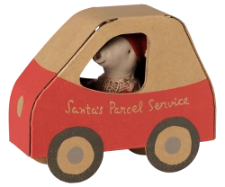 Christmas mouse, Little sister in car box – świąteczna myszka Mała Siostra w pudełku samochodzie