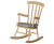 Maileg Rocking chair Mouse Wheat fotel dla myszek widok z przeciwnej strony