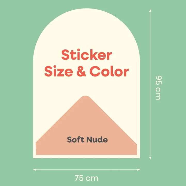 Cleverclixx Magnetic Wall Sticker Soft Nude wymiary 95 na 75 cm