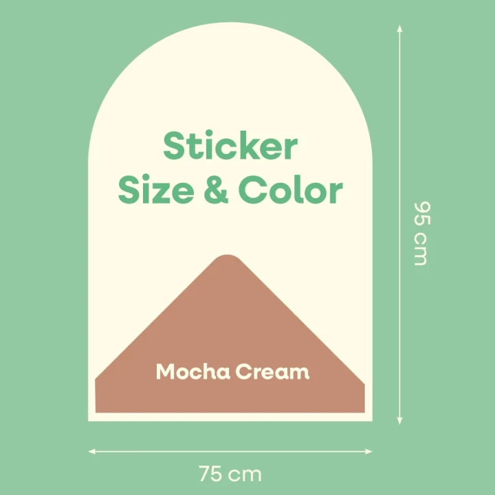 Cleverclixx Magnetic Wall Sticker Mocha Cream wymiary 95 na 75 cm