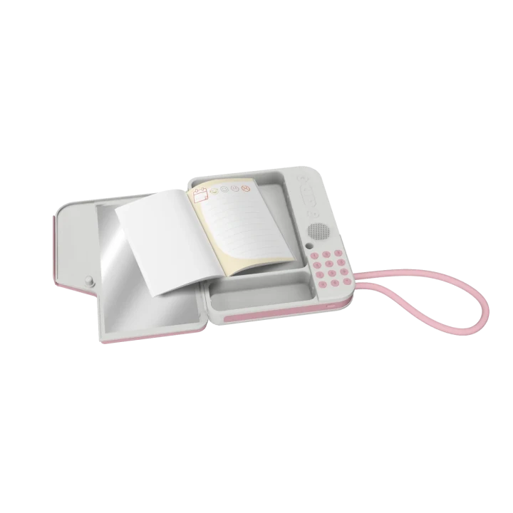 KIDYWOLF KIDYTREASURE Pink rozłożony notes w obudowie