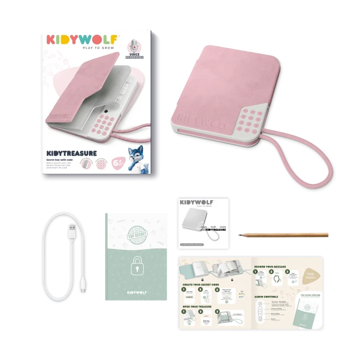 KIDYWOLF KIDYTREASURE Pink zawartość zestawu