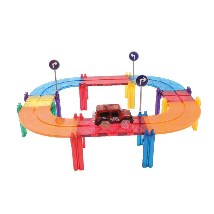 Elementy zestawu Cleverclixx Race Track Intense 65 elementow