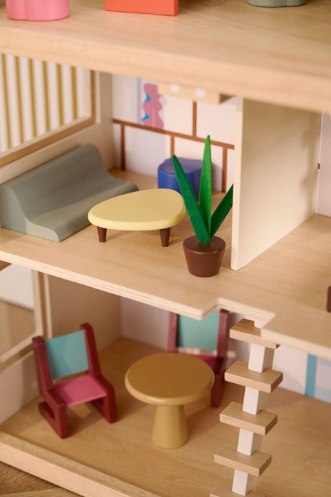 Domek dla lalek Kid's Concept AIDEN – wyposażone wnętrze