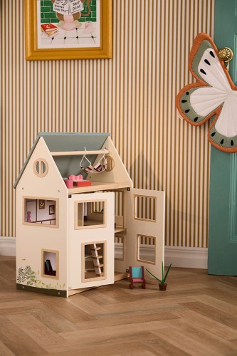 Kid's Concept AIDEN drewniany domek dla lalek w aranżacji