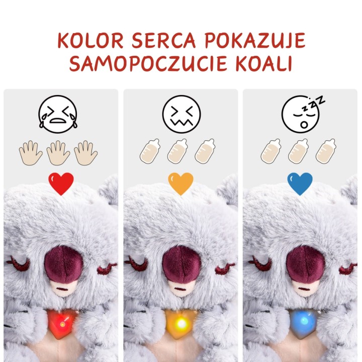 Zabawka opiekuńcza Baby Koala z kartą diagnostyczną i akcesoriami