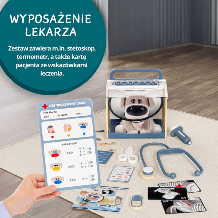 Topbright Dr. Dog zestaw lekarza dla pluszowego pieska