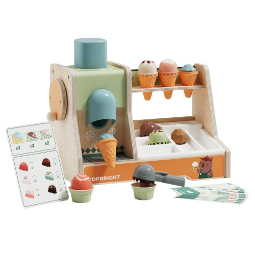 Topbright Ice Cream Boutique drewniana zabawkowa lodziarnia dla dzieci 3+