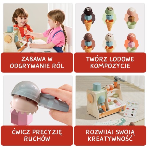 Zestaw Topbright Ice Cream Boutique z akcesoriami do zabawy w lodziarnię