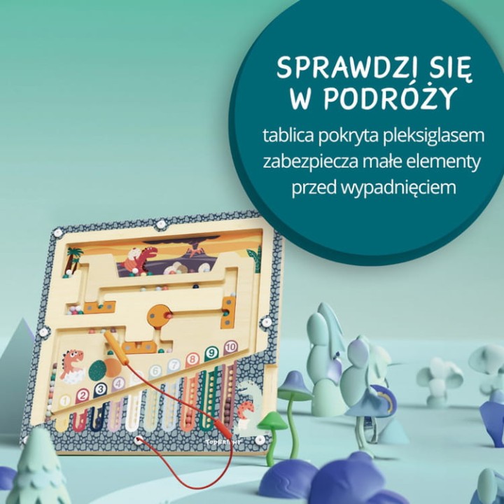 Topbright Dinosaur Egg Maze układanka magnetyczna z rysikiem