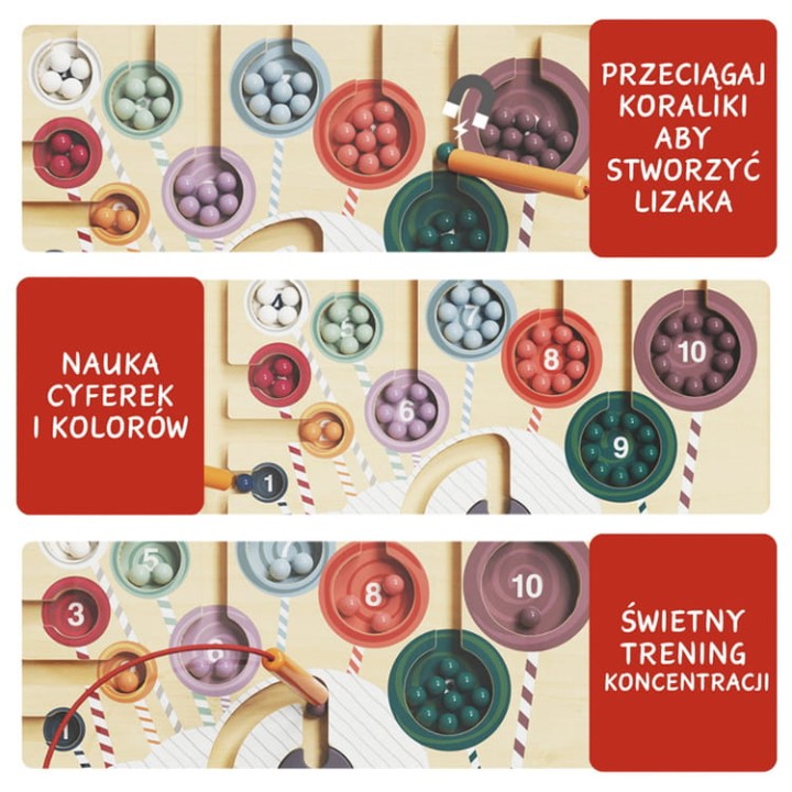 Labirynt magnetyczny Unicorn Fantasy Maze z nauką kolorów i liczb