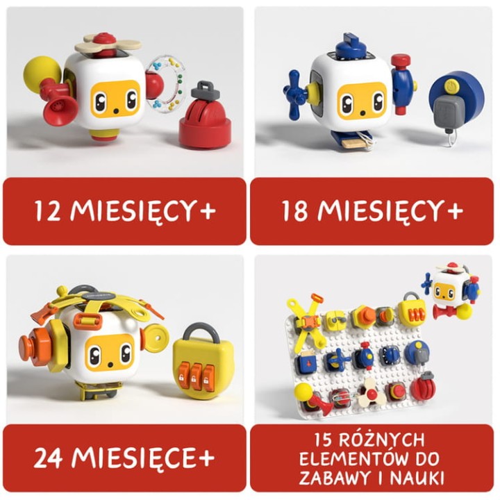 Funkcje tablicy manipulacyjnej Busy Board Deluxe Set dla dzieci