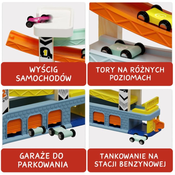 Tor samochodowy Topbright City Ramp Racer z rampami, garażami i miejskimi elementami