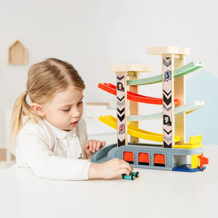 Zabawka edukacyjna Topbright tor zjazdowy dla autek dla małych dzieci