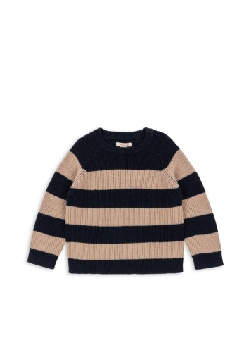 Sweter z merynosa Konges Sløjd Vitum Knit Sweater Blue Stripe