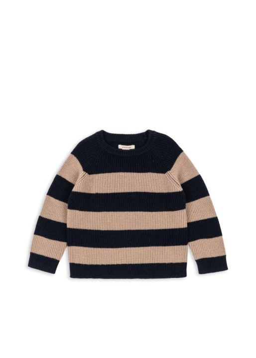 Sweter z merynosa Konges Sløjd Vitum Knit Sweater Blue Stripe