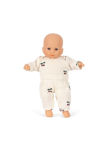 Lalka Konges Sløjd My First Mini Doll Cherry AOP – miękka lalka dla dzieci