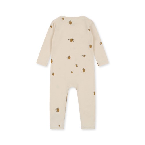 Bawełniany rampers dla niemowląt Konges Sløjd Onesie GOTS Lemon