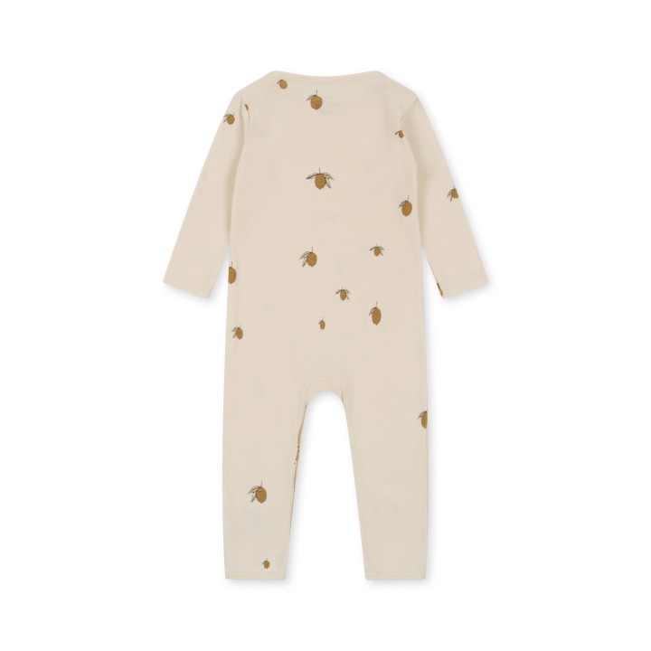 Bawełniany rampers dla niemowląt Konges Sløjd Onesie GOTS Lemon