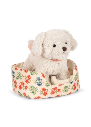 Pluszowy piesek Konges Sløjd Madeleine Puppy z legowiskiem