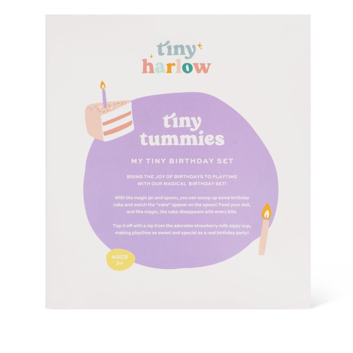Tiny Harlow zestaw urodzinowy dla lalki tort urodzinowy
