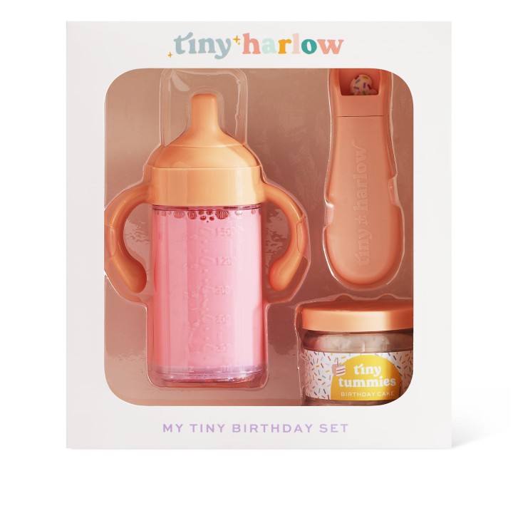 Tiny Harlow zestaw urodzinowy dla lalki tort i akcesoria