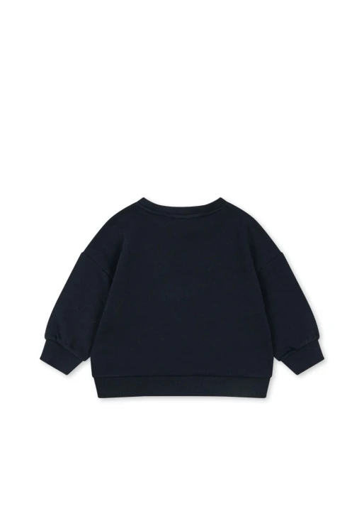 Konges Sløjd Loupy Lou Dark Navy – tył granatowej bluzy dziecięcej