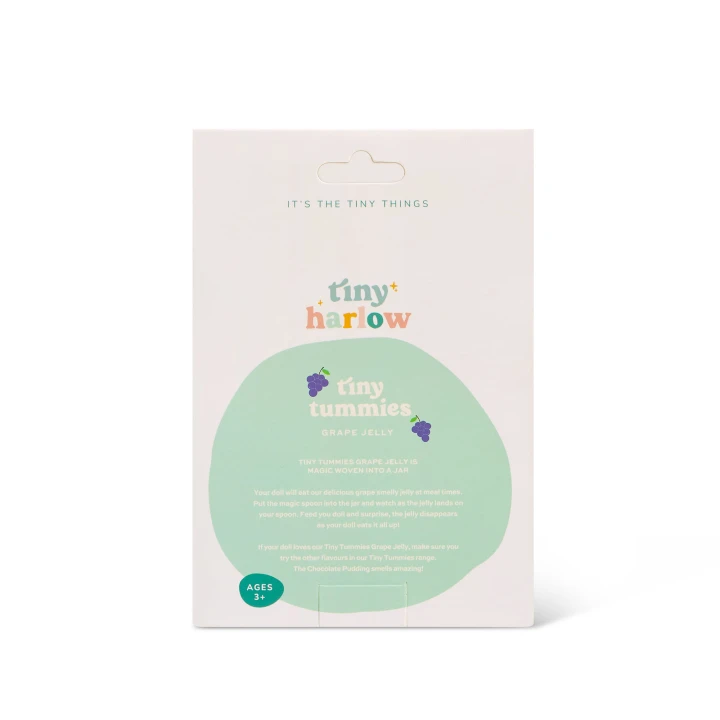 Tiny Harlow Tiny Tummies opakowanie słoiczek i łyżeczka Winogrono