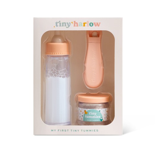 Tiny Harlow Tiny Tummies opakowanie magiczna butelka i słoiczek dla lalki